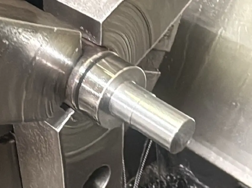 Bolt Head on Lathe
